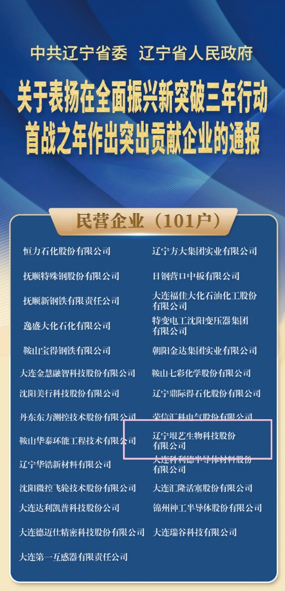 遼寧省企業(yè)大會(huì)隆重召開(kāi)，垠藝生物受邀參會(huì)并榮獲表彰(圖1)